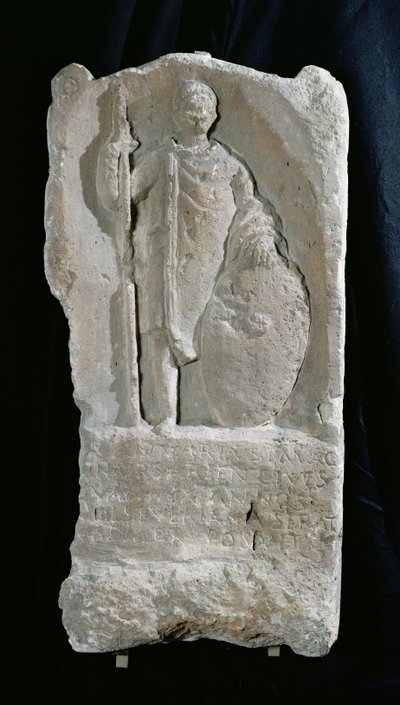 Estela funeraria de un soldado, de Longueau de Gallo Roman